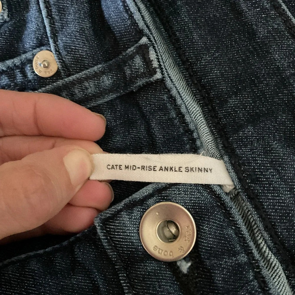 Rag & Bone Womens‎ 26 Cate Mid-Rise Ankle Skinny Dark Wash Denim Jeans - Picture 6 of 7